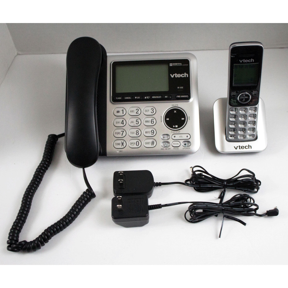 VTech CS6649 DECT 6.0 Expandable Corded/Cordless Phone‎ w/ Answering Machine